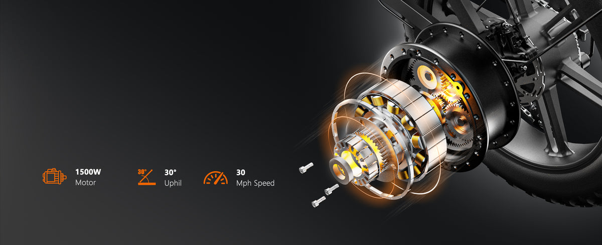 Tamobyke T60 1500W electric bike motor performance, high torque 1500W ebike for powerful riding.