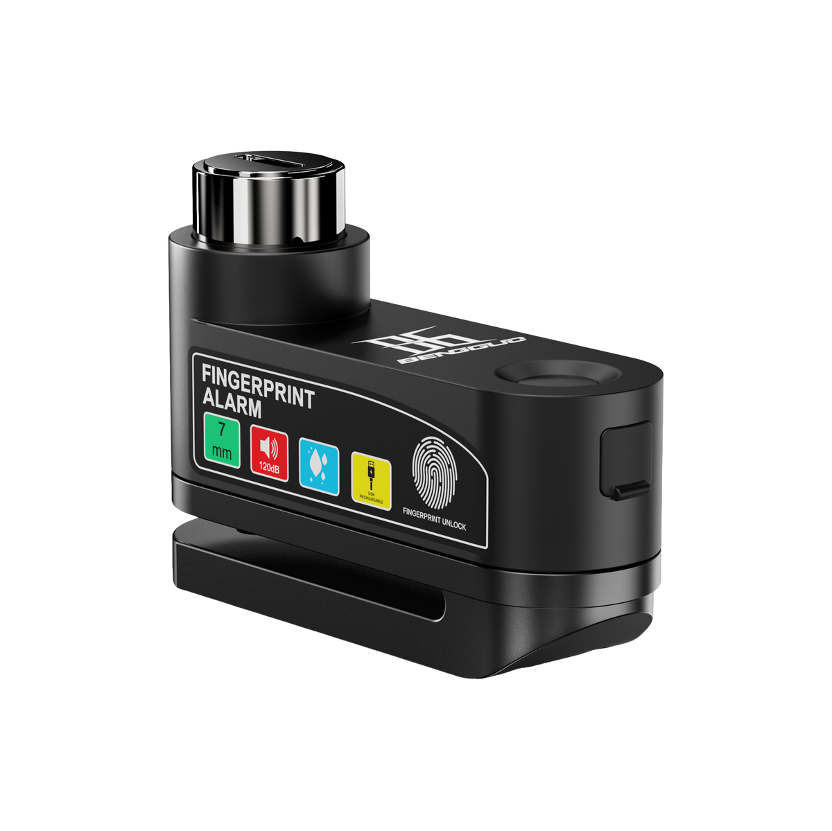 Fingerprint Alarm Disc Lock | Tamobyke