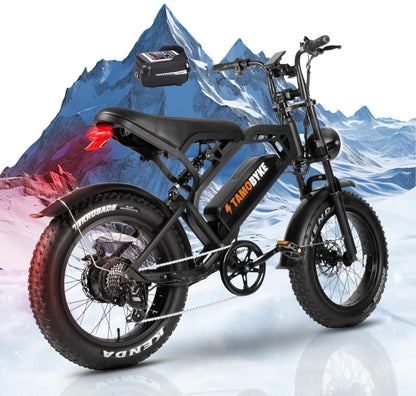 Tamobyke V20 3.0 Ebike 1000W-1500W Brushless Motor, 48V/15Ah Lithium Battery, 20" x4.0 Fat Tire Electric Bike, Snow, Road, Mountain Electric Bicycle
