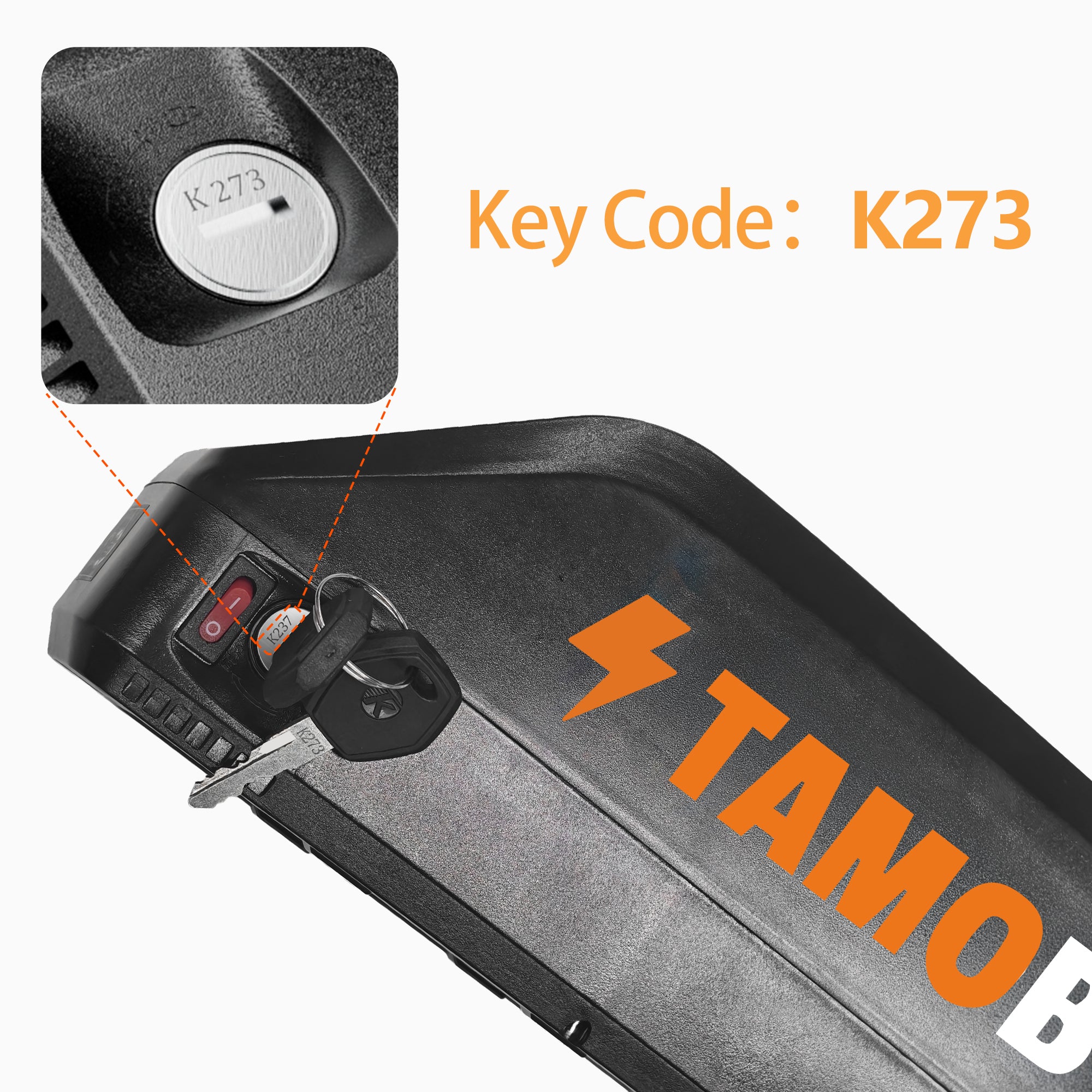 Customized Battery Keys for Tamobyke